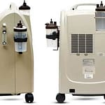 Side and back photos of oxymed 10 litre dual flow